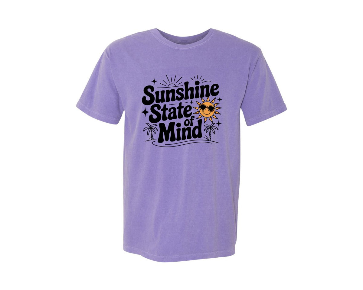 brand:Comfort Colors|color:Violet|Sunshine State Of Mind Graphic T-Shirt