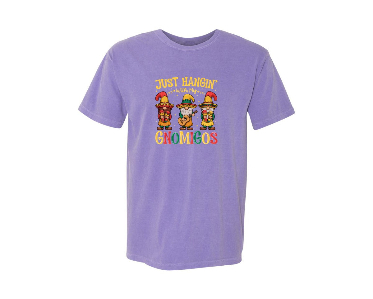 brand:Comfort Colors|color:Violet|Gnomigos Cinco De Mayo Tshirt Graphic T-Shirt