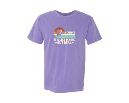 brand:Comfort Colors|color:Violet|Science Its Like Magic But Real T Shirt 2 Graphic T-Shirt