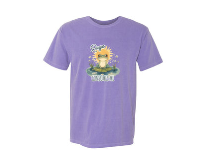 brand:Comfort Colors|color:Violet|Rage Consumes Me Funny Frog T Shirt Graphic T-Shirt