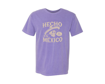brand:Comfort Colors|color:Violet|Hecho En Mexico Mexican Chicano Pride Graphic T-Shirt