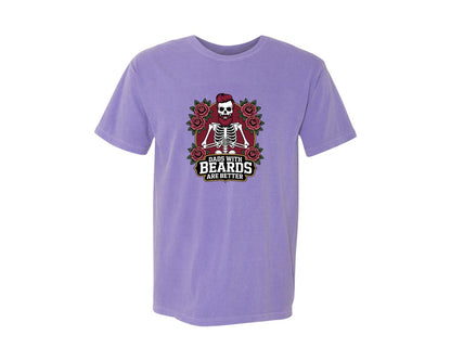brand:Comfort Colors|color:Violet|Skeleton Dad 3 Graphic T-Shirt