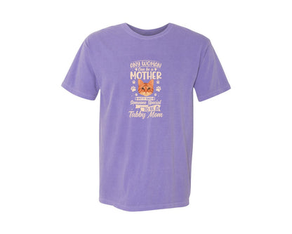 brand:Comfort Colors|color:Violet|Someone Special To Be Tabby Cat Mom Graphic T-Shirt
