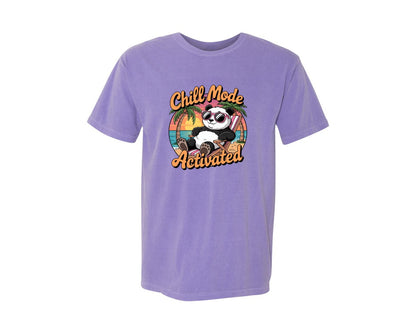 brand:Comfort Colors|color:Violet|Chill Mode Activated Summer Graphic T-Shirt