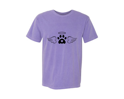 brand:Comfort Colors|color:Violet|Dog Angel Wings Memorial Graphic T-Shirt