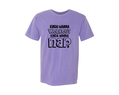 brand:Comfort Colors|color:Violet|Workout Gym Tank Exercise Graphic T-Shirt