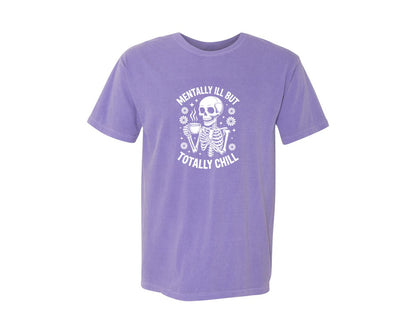 brand:Comfort Colors|color:Violet|Mental Health Awareness Coffee Shirt Graphic T-Shirt