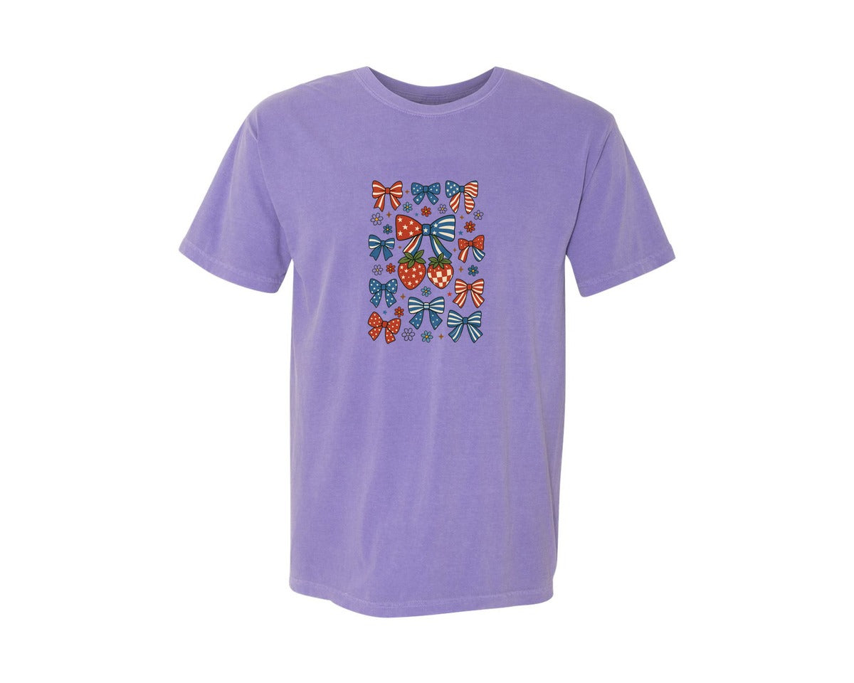 brand:Comfort Colors|color:Violet|America Bow Inauguration Day Graphic T-Shirt