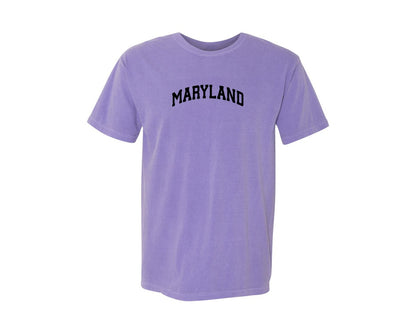 brand:Comfort Colors|color:Violet|Maryland Usa City State Shirt Graphic T-Shirt