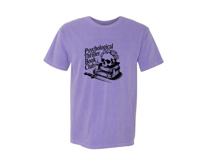 brand:Comfort Colors|color:Violet|Psychological Thriller Book Club T S Graphic T-Shirt