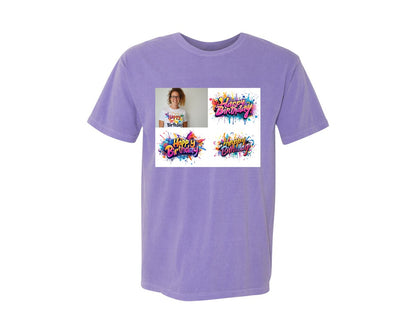 brand:Comfort Colors|color:Violet|Happy Birthday T Shirt Design 69 Graphic T-Shirt