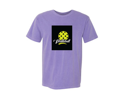 brand:Comfort Colors|color:Violet|Pickleball Black T Shirt Design Graphic T-Shirt