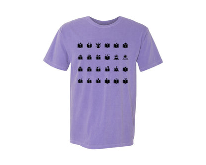 brand:Comfort Colors|color:Violet|Open Book With Fantasy Graphic T-Shirt