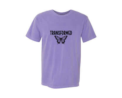 brand:Comfort Colors|color:Violet|Boho Christian Sleeve Design Graphic T-Shirt