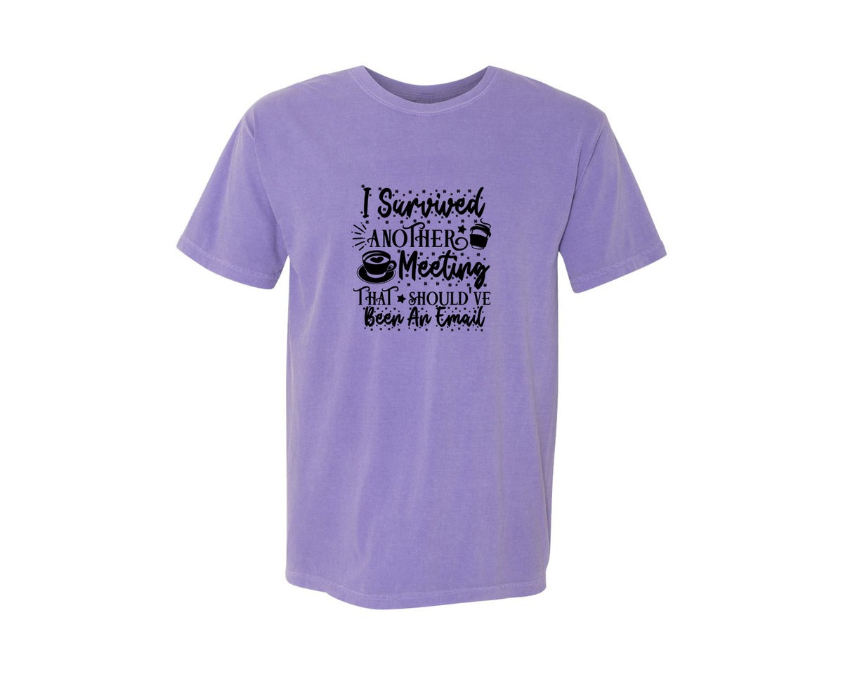 brand:Comfort Colors|color:Violet|Funny Office Coffee Mug 2 Graphic T-Shirt