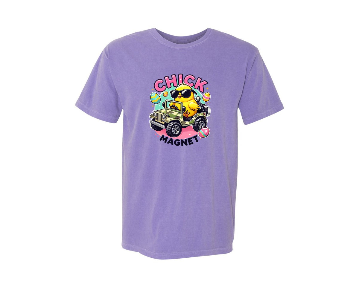 brand:Comfort Colors|color:Violet|Chick Magnet Easter Chick Cool Graphic T-Shirt