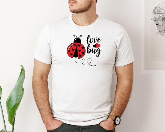 Love Bug Ladybug Valentine Graphic T-Shirt