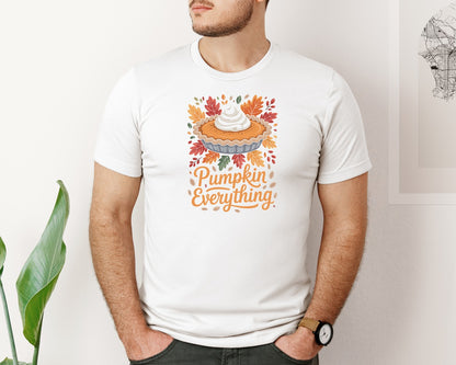 brand:Bella Canvas|color:White|Pumpkin Everything Autumn Turkey T Shirt Graphic T-Shirt