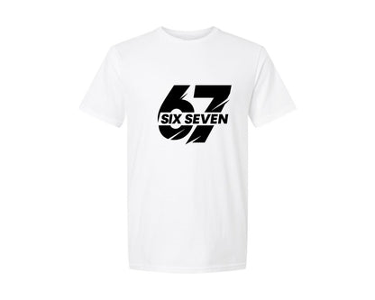 brand:Generic|color:White|67 Six Seven Racing Number Graphic T-Shirt