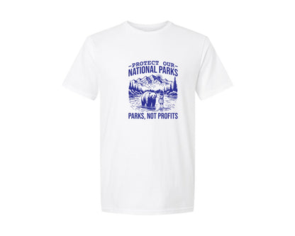 brand:Generic|color:White|Protect Our National Parks Shirt Save Graphic T-Shirt