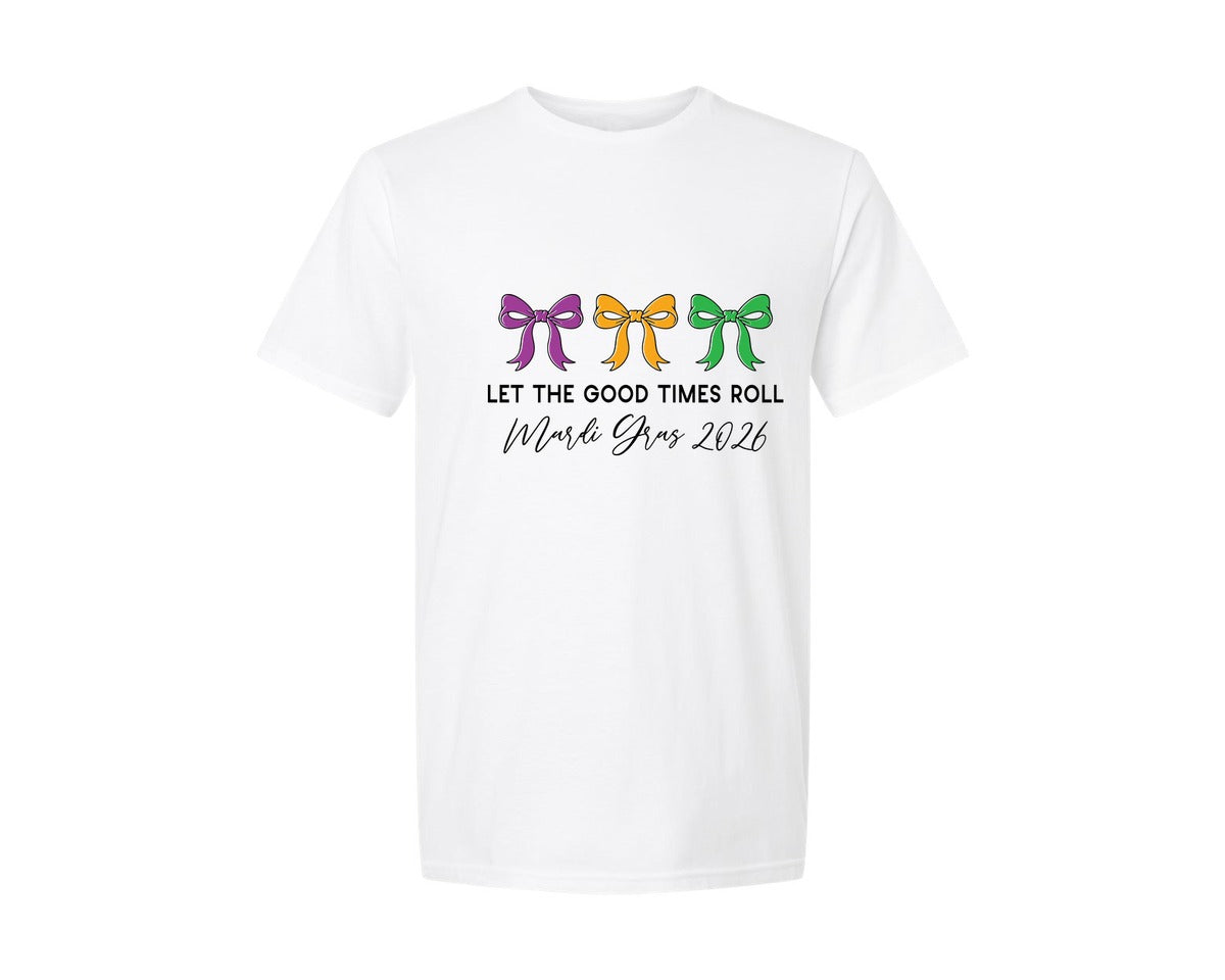 brand:Generic|color:White|Mardi Gras 2026 Funny Mardi Gras Graphic T-Shirt