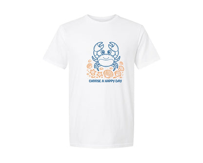 brand:Generic|color:White|Choose A Happy Day T Shirt Design Graphic T-Shirt