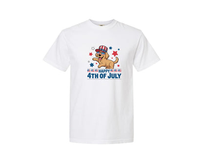brand:Comfort Colors|color:White|4Th July Dog F09F87Baf09F87B8F09F90B6 Graphic T-Shirt