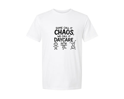 brand:Generic|color:White|Some Call It Chaos We Call It Daycare 5 Graphic T-Shirt