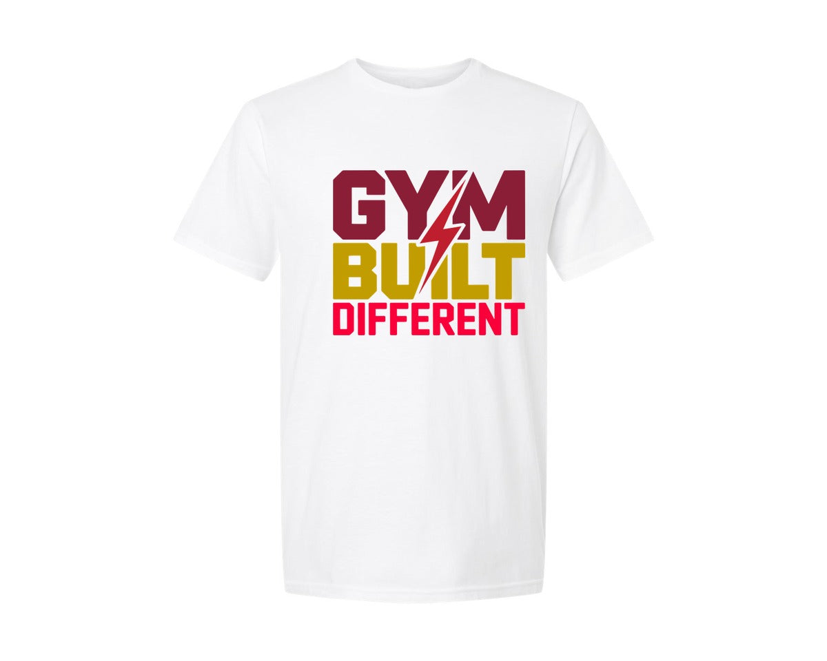 brand:Generic|color:White|Gym Built Different Graphic T-Shirt