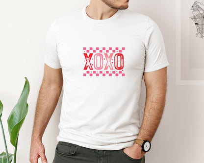 brand:Bella Canvas|color:White|Xoxo Valentines Day 4 Graphic T-Shirt