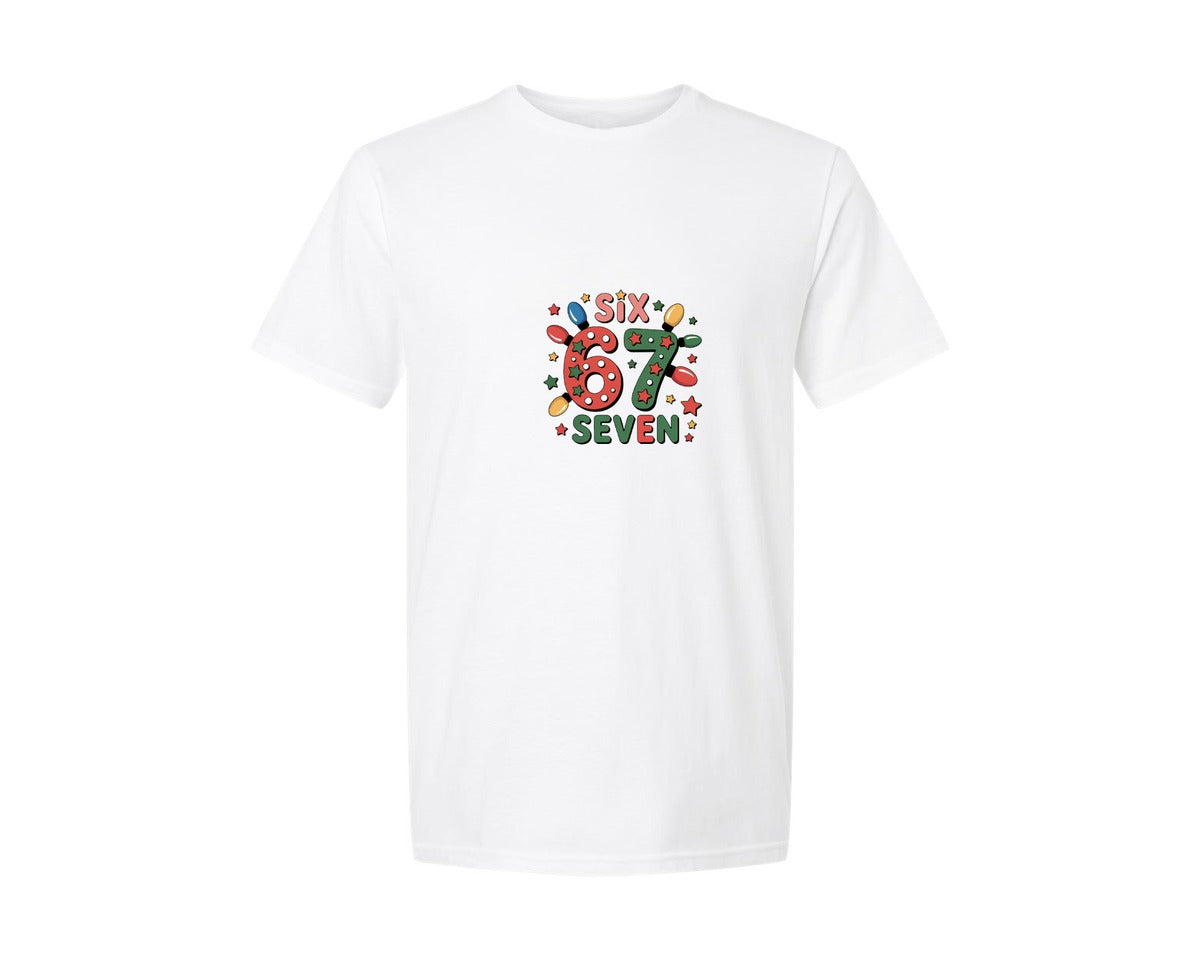 brand:Generic|color:White|Santa 6 7 Christmas Funny Quote Graphic T-Shirt