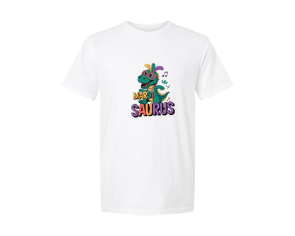brand:Generic|color:White|Mardi Saurus Design Graphic T-Shirt