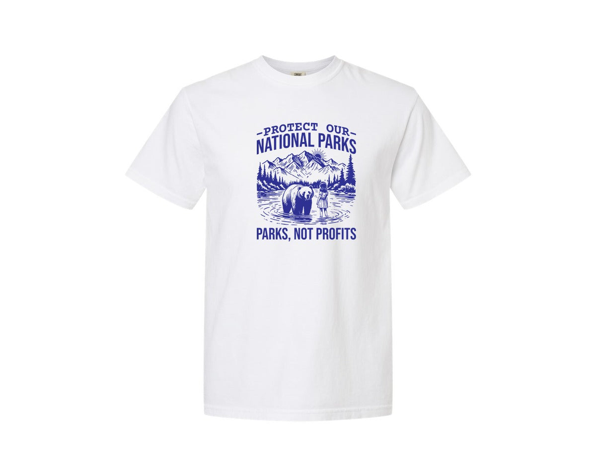 brand:Comfort Colors|color:White|Protect Our National Parks Shirt Save Graphic T-Shirt