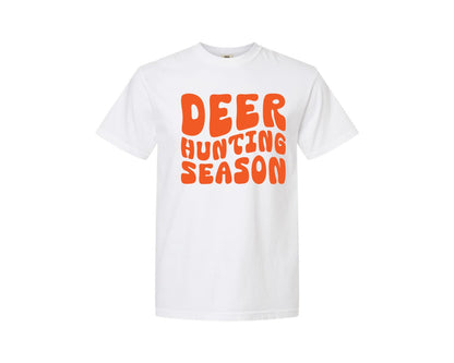 brand:Comfort Colors|color:White|Retro Deer Hunting Season Design 2 Graphic T-Shirt