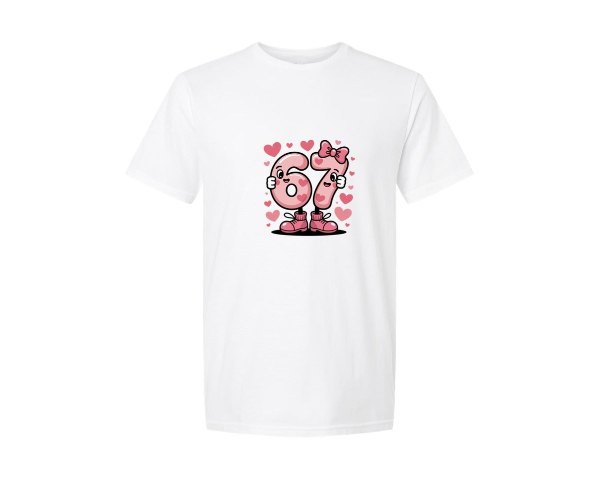 brand:Generic|color:White|Sweet Six Seven Birthday Art 2 Graphic T-Shirt