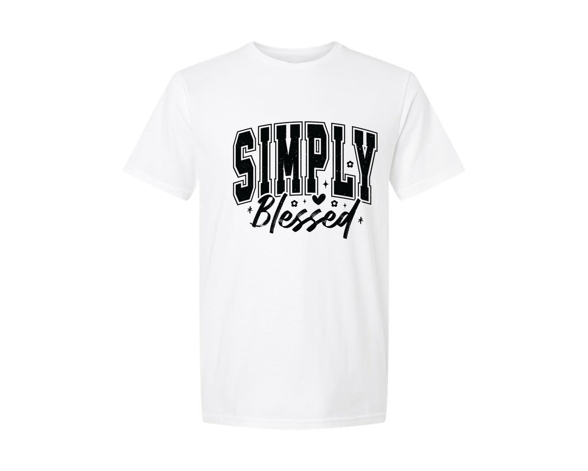 brand:Generic|color:White|Simply Blessed Blessed Faith 4 Graphic T-Shirt