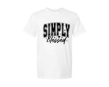 brand:Generic|color:White|Simply Blessed Blessed Faith 4 Graphic T-Shirt