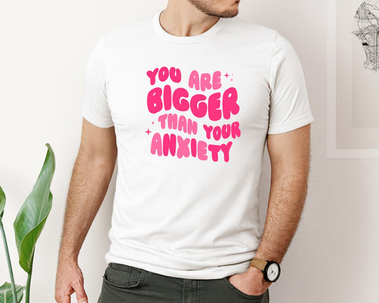 Retro Anxiety Mental Health Design Graphic T-Shirt