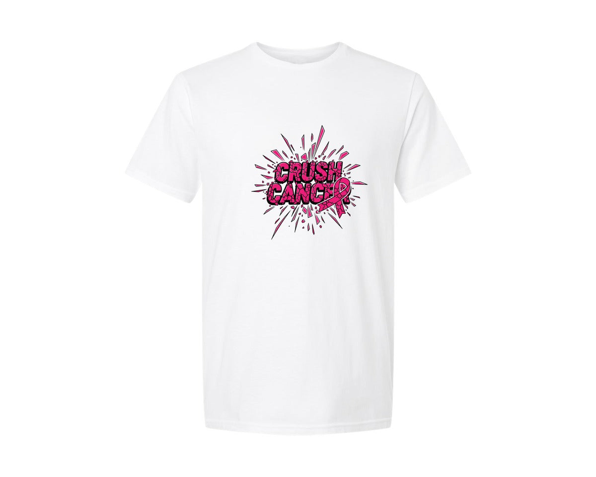 brand:Generic|color:White|Crush Cancer 141 Graphic T-Shirt