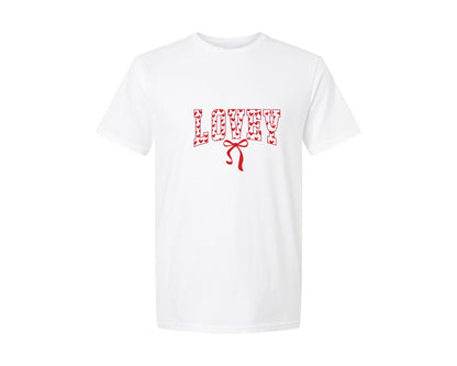 brand:Generic|color:White|Lovey Heart Valentine Lovey Graphic T-Shirt