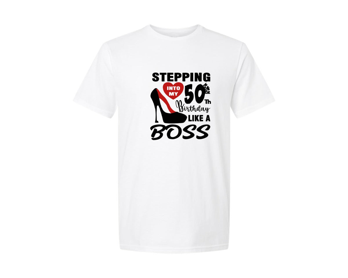 brand:Generic|color:White|50Th Birthday For Women Graphic T-Shirt