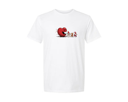 brand:Generic|color:White|Heart Monster Cupid Gnome Valentines Graphic T-Shirt