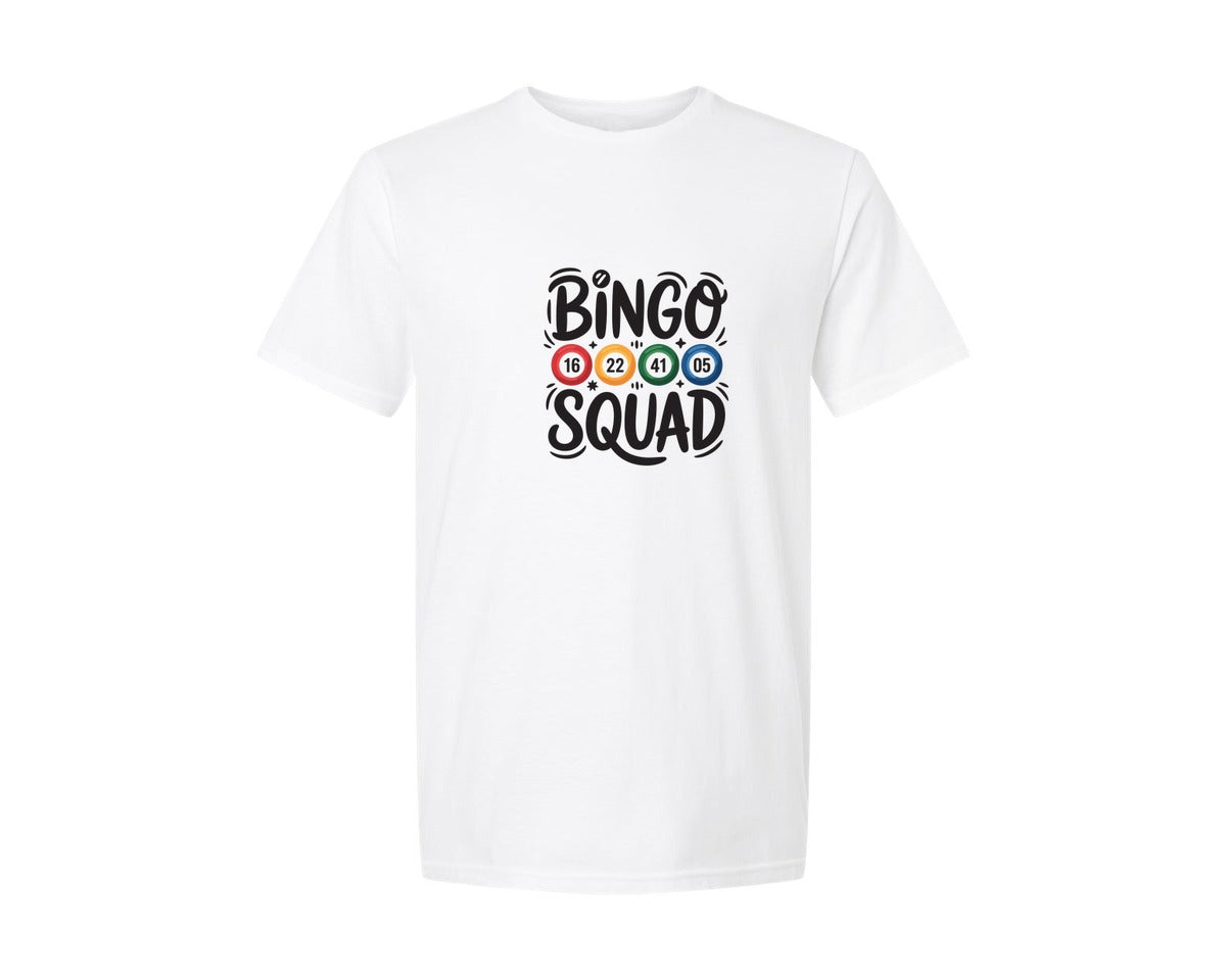 brand:Generic|color:White|Retro Bingo Squad Game Night T Shirt Graphic T-Shirt