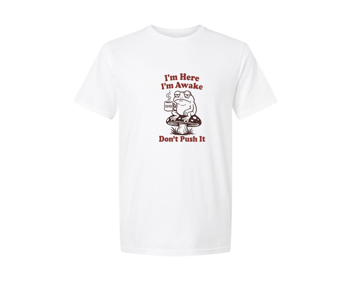 brand:Generic|color:White|Sarcastic Office Humor Retro Fro Coffee Graphic T-Shirt