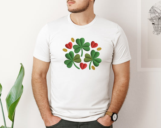 Lucky Day Heart Leaves 2 Graphic T-Shirt