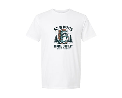 brand:Generic|color:White|Out Of Breath Hiking Society Shirt Graphic T-Shirt
