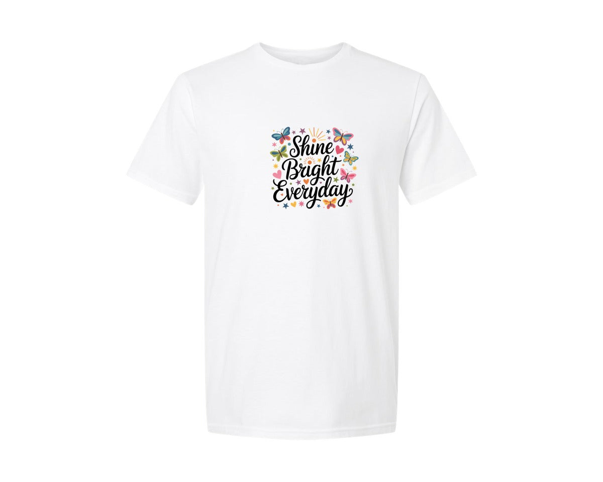 brand:Generic|color:White|Inspirational Butterfly Quote Graphic T-Shirt
