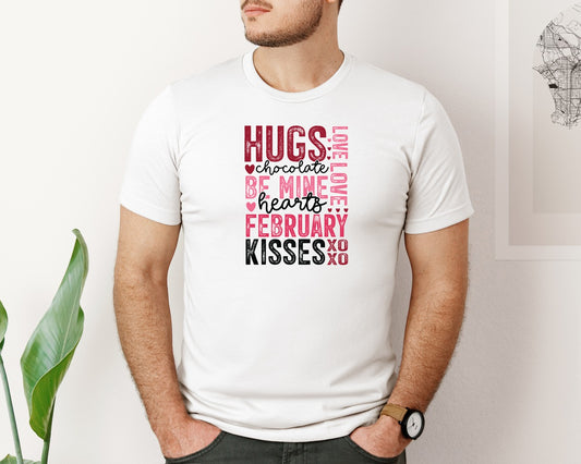 Happy Valentines Day Kisses Xoxo Graphic T-Shirt