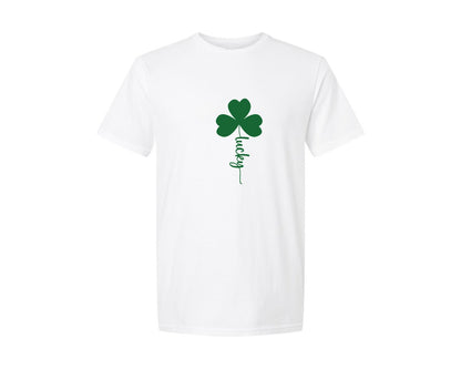 brand:Generic|color:White|Lucky Pngst Patricks Day Lucky Graphic T-Shirt
