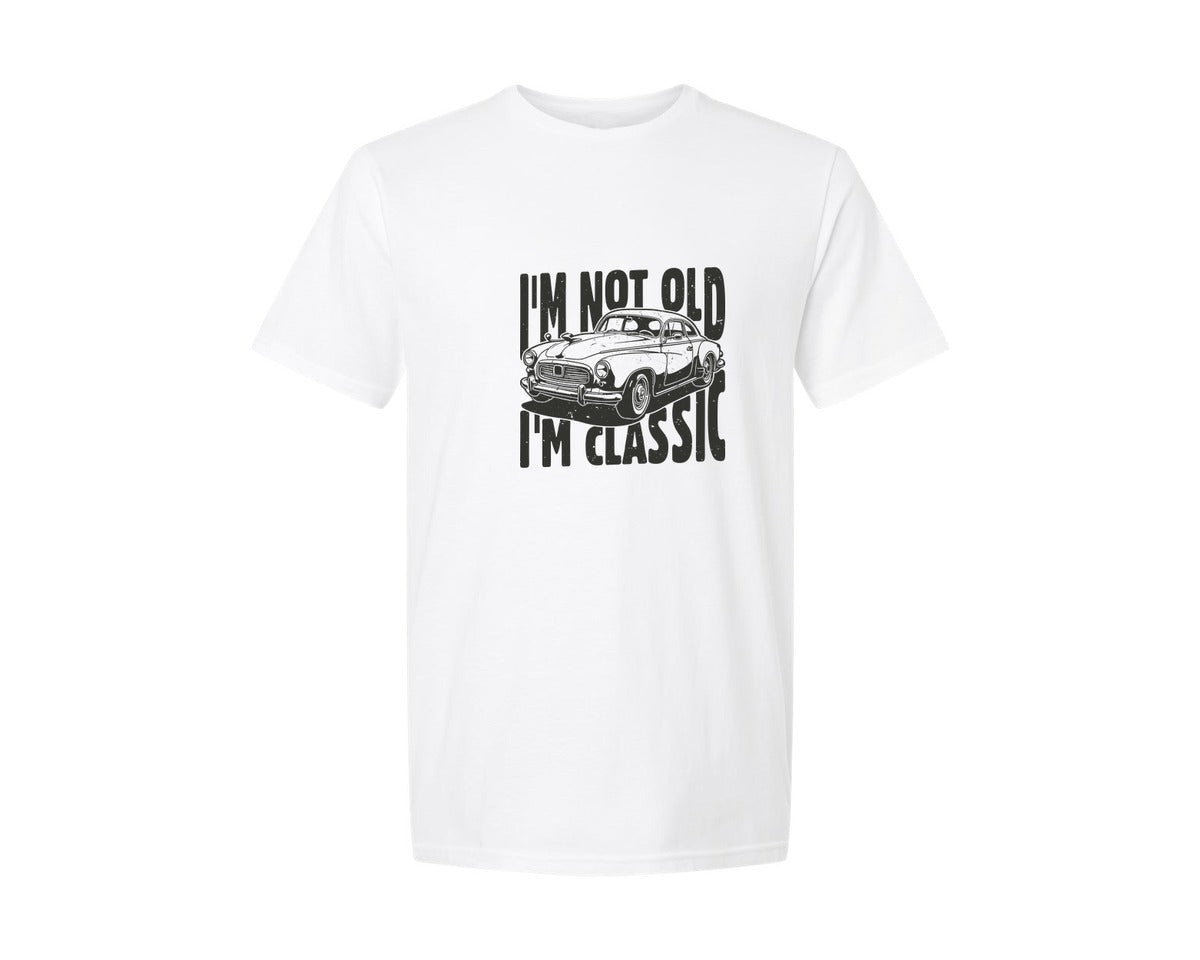 brand:Generic|color:White|Im Not Old Im Classic Vintage Car 3 Graphic T-Shirt
